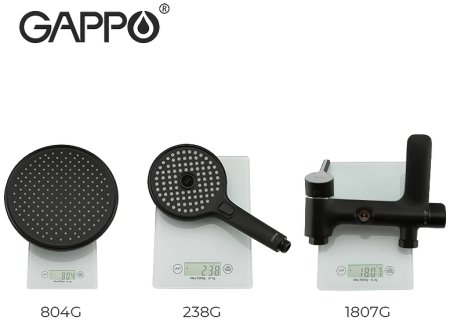 Душевая система Gappo G03-6 G2403-6 Черная матовая Хром 