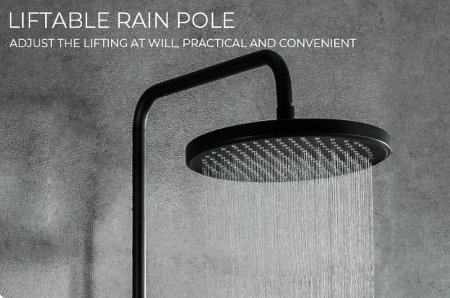 Душевая система Gappo G03-6 G2403-6 Черная матовая Хром 