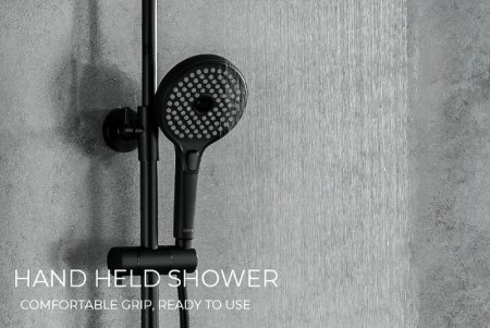 Душевая система Gappo G03-6 G2403-6 Черная матовая Хром 