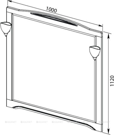 Зеркало Aquanet Луис 100 белый 