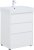 Тумба с раковиной Aquanet Nova Lite 60 белый глянец (3 ящика) 