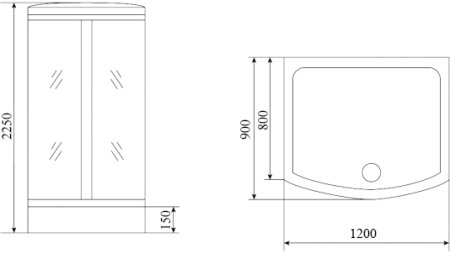 Душевая кабина Timo Lux T-7715 