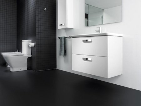 Тумба под раковину Roca The Gap 80 ZRU9302732 подвесная Белая матовая 