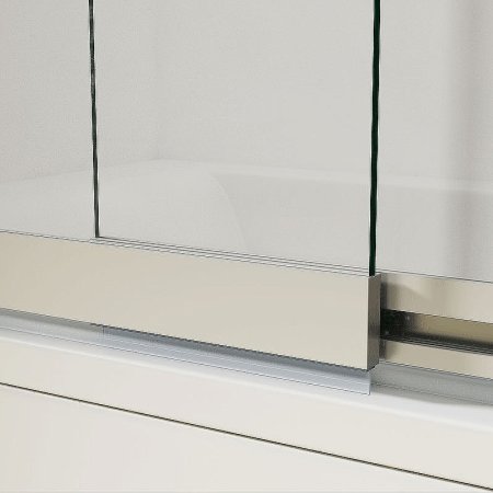 Шторка на ванну Vincea VSB 100х145 VSB-1E100CL профиль Хром стекло прозрачное 