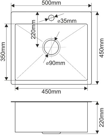 Кухонная мойка Melana Profline H5045/2 Сатин 