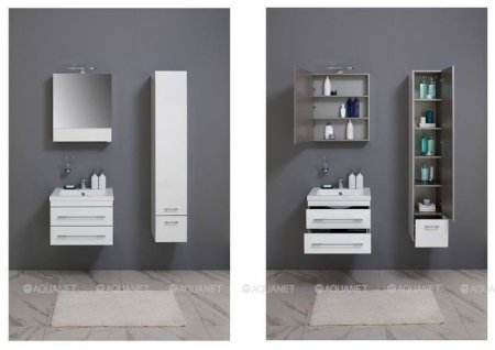 Зеркало-шкаф Aquanet Верона 58 белый 