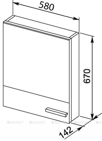 Зеркало-шкаф Aquanet Верона 58 белый 