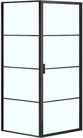 Душевой уголок Azario Richmond 90х90 AZ-NAG1221 900 BLACK профиль Черный стекло прозрачное 