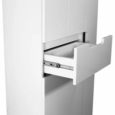 Шкаф пенал Style Line Оптима 70 ЛС-000010058 с бельевой корзиной Белый 