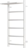 Электрический полотенцесушитель Point Афина PN04848PW П5 400x800 с полкой, диммер справа Белый