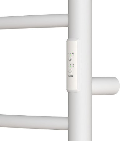 Электрический полотенцесушитель Point Афина PN04848PW П5 400x800 с полкой, диммер справа Белый 