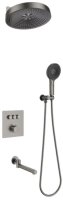 Душевая система встраиваемая с термостатом Bronze de Luxe OMG! 1011GM, графит