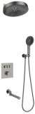 Душевая система встраиваемая с термостатом Bronze de Luxe OMG! 1011GM, графит 
