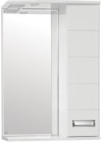 Зеркало со шкафом Style Line Ирис 55 С с подсветкой Белый глянец