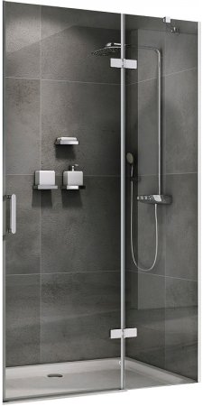 Душевая дверь Abber Zart 110 AG08110 профиль Хром стекло прозрачное 