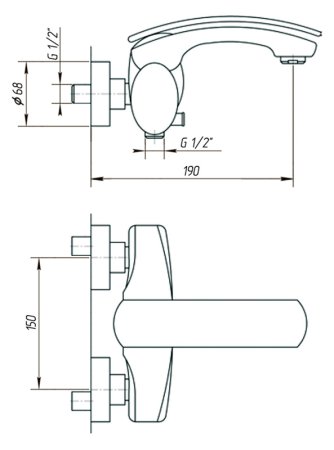 Смеситель Migliore Flo ML.FLO-7008 Cr для ванны с душем 