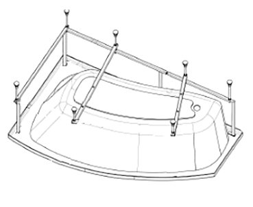 Акриловая ванна Excellent Newa 160x95 правая 