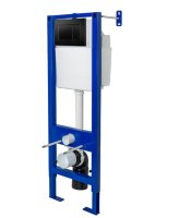 Система инсталляции для унитазов Berges Аtom 410 кнопка чёрная матовая