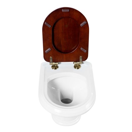 Унитаз подвесной Cezares King Palace, с крышкой-сиденьем CZR-T-163-W-S-BR 