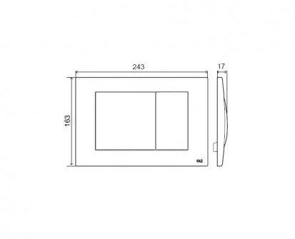 Кнопка смыва Oli Metal Dual 656004 глянцевый хром 