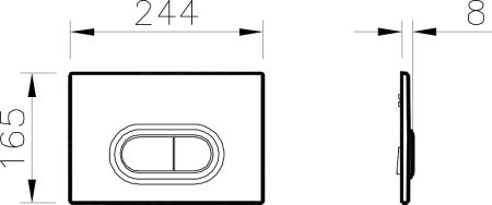 Кнопка смыва VitrA 740-0940 антивандальная, сталь 