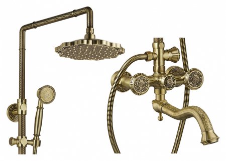 Душевая стойка Zorg Antic A 5002DS-BR 