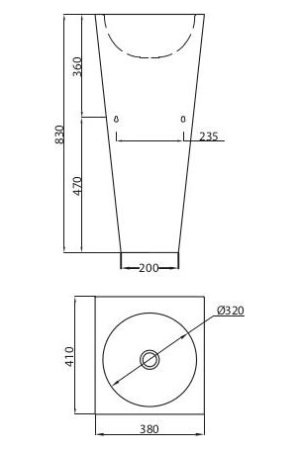 Рукомойник Senda Prisma fs satin w 210630002 