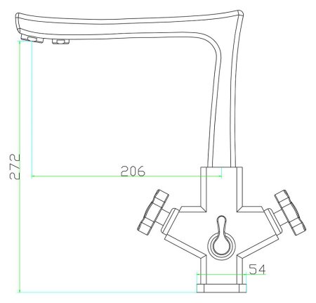 Смеситель для кухонной мойки Zorg Inox Fera 