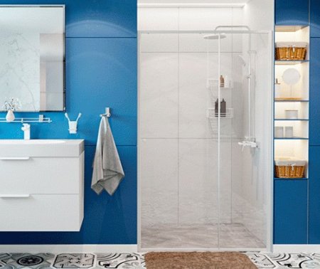 Душевой уголок WasserKRAFT Rhin 44S22 100x90 см, белый 