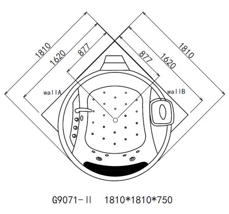 Акриловая ванна Gemy G9071 II K 