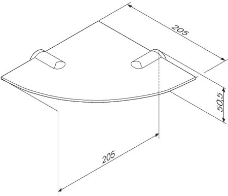 Угловая полка AM.PM Joy A8434900 Хром 