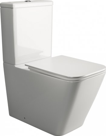 Унитаз-компакт Ceramica Nova Cubic CN1803 с микролифтом, безободковый 
