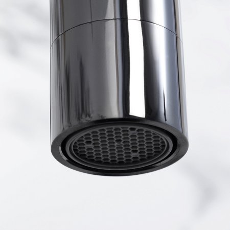 Смеситель WasserKRAFT Glan 6607 для кухонной мойки, черный глянец 