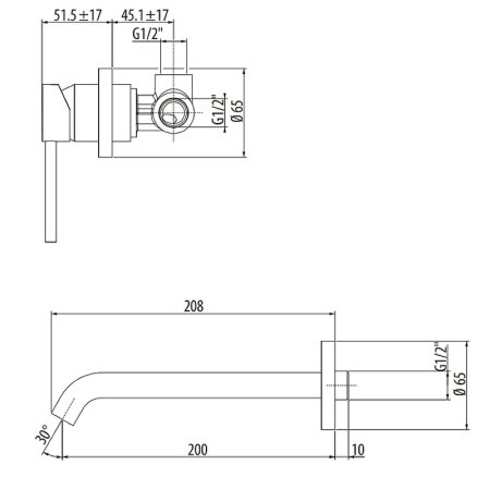 Смеситель для раковины Gattoni Circle Two 9137/91C0 Хром 