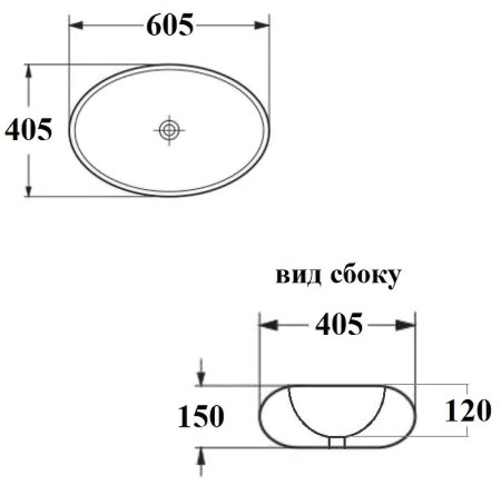 Раковина-чаша Bond 60 S58-600 Белая глянцевая 