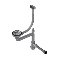 Сифон для мойки Omoikiri WK-1-S-IN со скрытым прямоугольным переливом