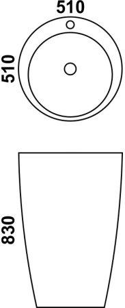 Раковина Melana MLN-B133 напольная 