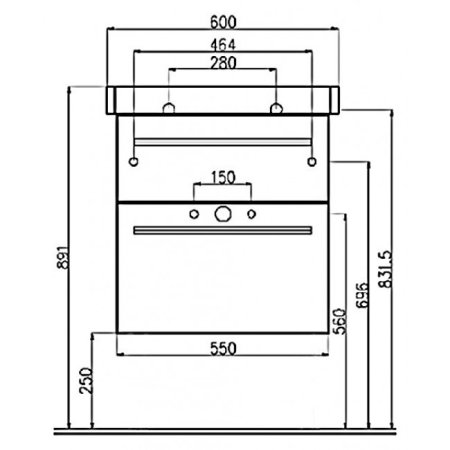Тумба с раковиной Villeroy & Boch 2DAY2 60 белая 