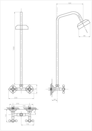 Душевая система ПСМ-Профсан Душ (PSM-110-89) тип См-ВДшОРНТрА 