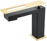 Смеситель для раковины Boheme Q 141-BG Черный Золото