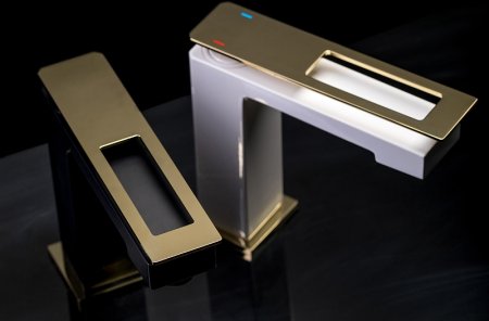 Смеситель для раковины Boheme Q 141-BG Черный Золото 