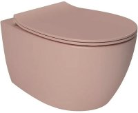 Унитаз Allen Brau Fantasy 4.11004.SM подвесной Розовый без сиденья Унитаз Allen Brau Fantasy 4.11004.SM подвесной Розовый без сиденья