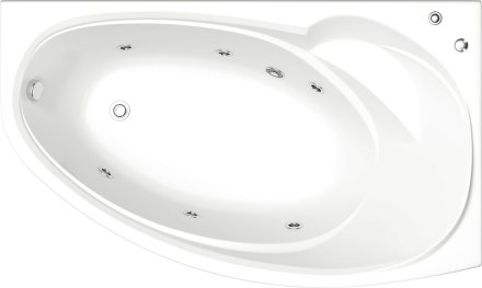 Акриловая ванна Bas Флорида 160x90 см R с гидромассажем 