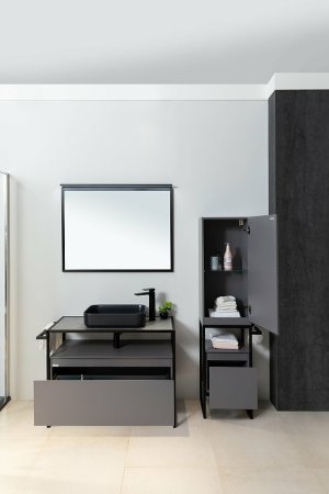 Зеркало Allen Brau Priority 100 1.31017.BB с подсветкой Черный браш 