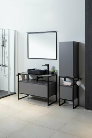 Зеркало Allen Brau Priority 100 1.31017.BB с подсветкой Черный браш 