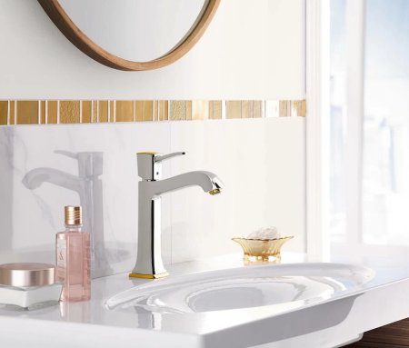 Смеситель для раковины Hansgrohe Metropol Classic 31303090 Хром Золото 