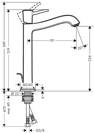 Смеситель для раковины Hansgrohe Metropol Classic 31303090 Хром Золото 