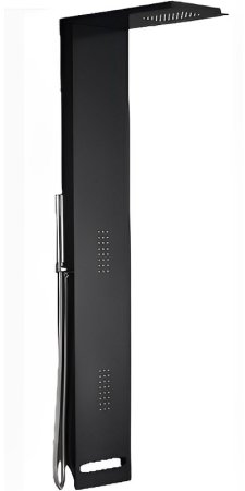 Душевая панель Cerutti SPA Korra B CT9258 с гидромассажем Черная матовая 