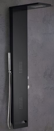 Душевая панель Cerutti SPA Korra B CT9258 с гидромассажем Черная матовая 