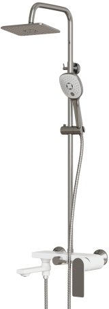 Душевая система MIXLINE ML33-06 City White" (смеситель 35К с изл+лейка 3поз.+душ.шланг+тропич.душ.) (553216)" 